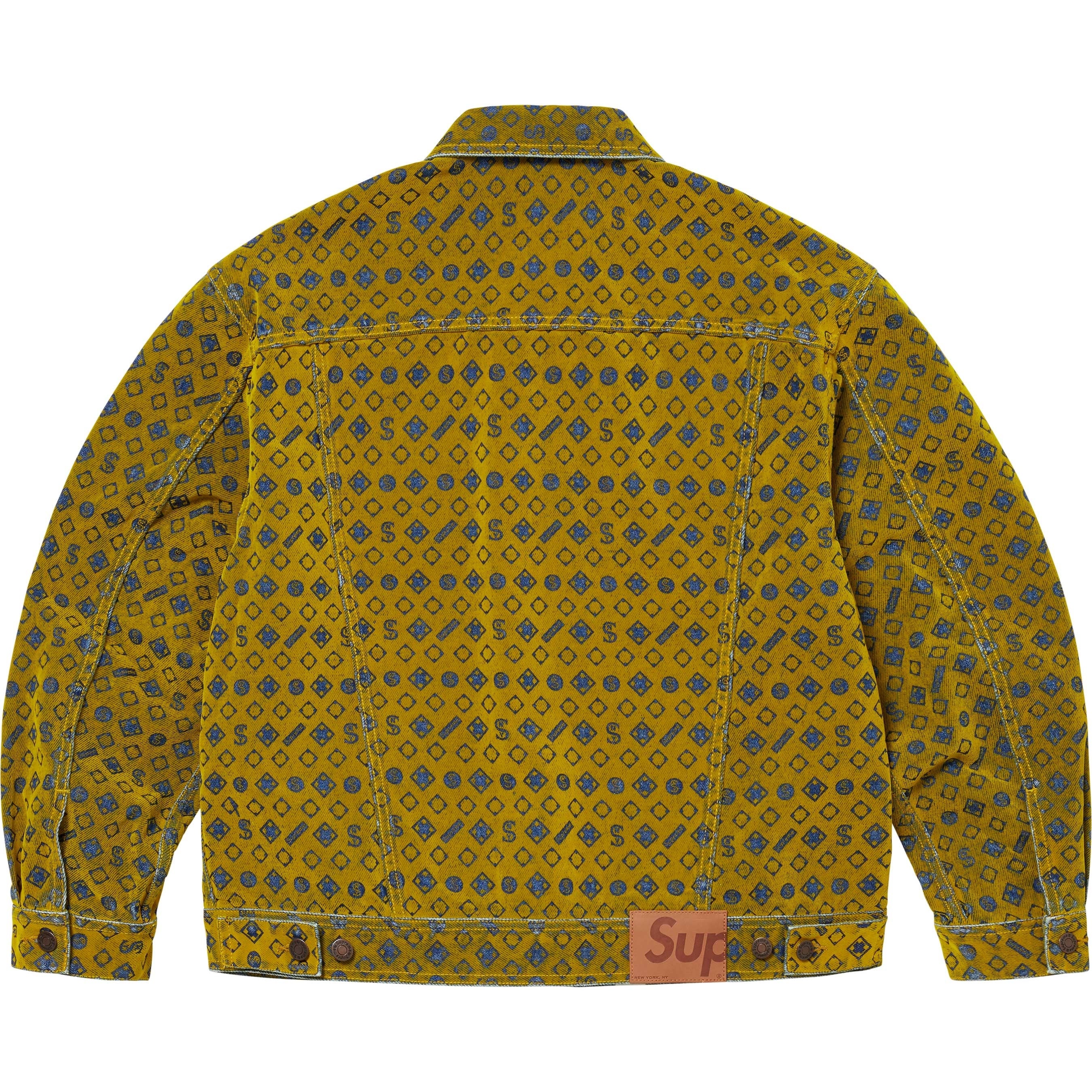Flocked Denim Trucker Jacket view 4